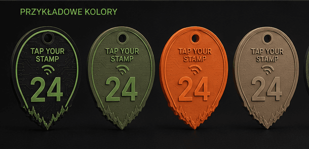 Warianty kolorystyczne tagów NFC
